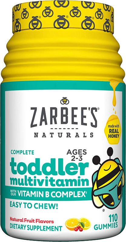Photo 1 of Zarbee'S Toddler Vitamins, Complete Multivitamin With Vitamin A, C, D3 & B-Complex, Easy To Chew, Gluten, Soy, Nut & Dairy Free, Natural Fruit Flavors, 2-3 Years, 110 Count FRESHEST BY 9/2022
