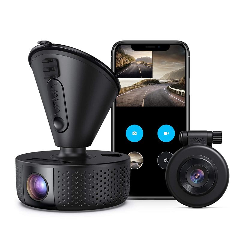 Photo 1 of VAVA 2560x1440P Single Front Dual 1920x1080P FHD Front and Rear Dash Camera with Wi-Fi, Night Vision, Parking Mode, G-Sensor, WDR, Loop Recording for Cars ***FACTORY SEALED***