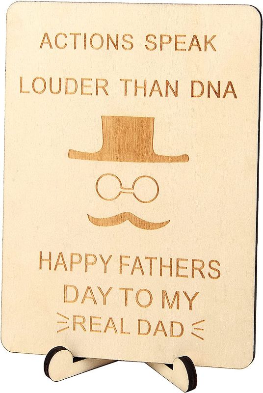Photo 1 of Wooden Fathers Day Cards Gifts-Bamboo Wooden Greeting Cards with Envelope,Unique Dad Greeting Card Personalized Gift Dad Card for Fathers Day 5.9 x 4.3 x 0.39 inches PACK OF 2

