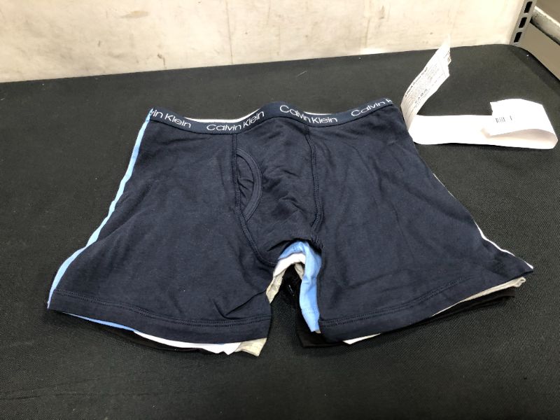 Photo 4 of Calvin Klein Boys' Modern Cotton Assorted Boxer Briefs Underwear, Multipack, XL 16-18