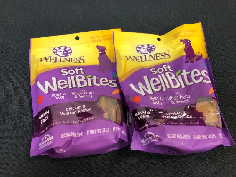 Photo 2 of 2 PACK Wellness Rewarding Life Soft & Chewy Dog Treats, Chicken & Venison, 6oz (Best By 08 SEP 22)
