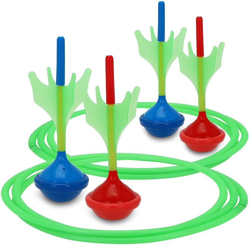 Photo 1 of JOYIN Lawn Darts Game Set for Kids and Adults - Glow in The Dark Outdoor Games Lawn Games for Adults and Family, Soft Tip Lawn Darts Set for Kids Camping Games, Outside Yard Games
