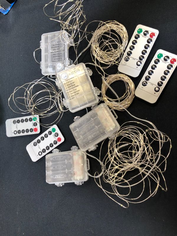 Photo 1 of 4 PACK Warm White Copper Wire Lights With Remote
