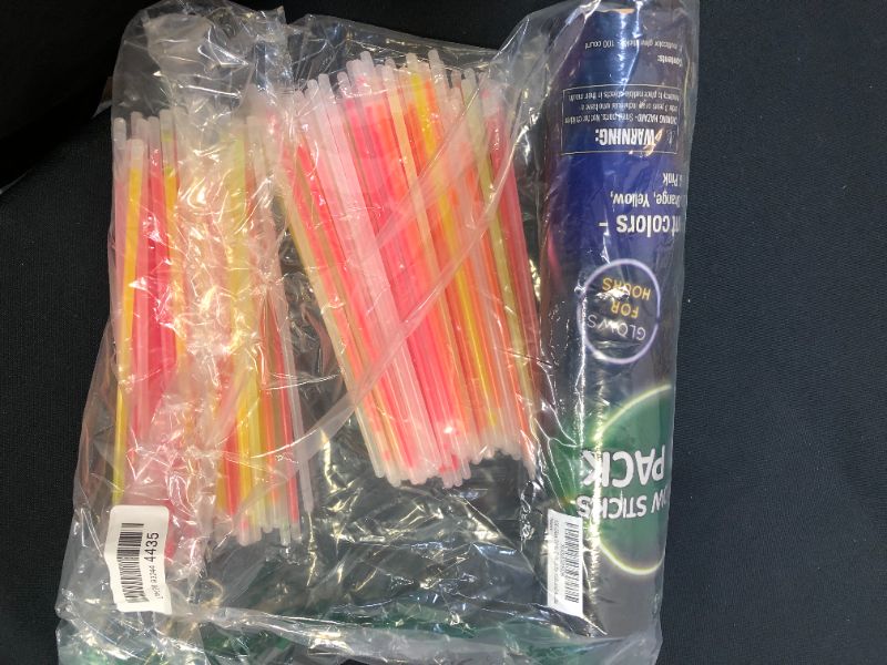 Photo 2 of 100 Glow Sticks Bulk Party Supplies - Glow in The Dark Fun Party Pack with 8" Glowsticks and Connectors for Bracelets and Necklaces
