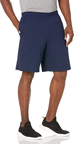 Photo 1 of Russell Athletic Men's Basic Cotton Jersey Short with Pockets SIZE LARGE
