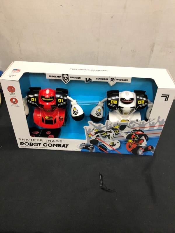 Photo 2 of Sharper Image Remote Control Robot Multiplayer Combat Set Red & White