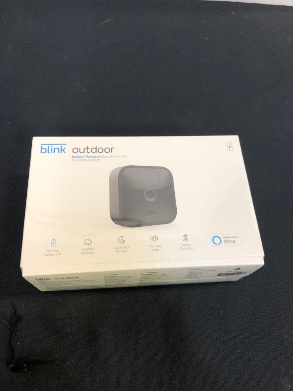 Photo 2 of Amazon Blink Outdoor Wireless 1-Camera System, Black (B086DKSYTS) --Factory sealed---