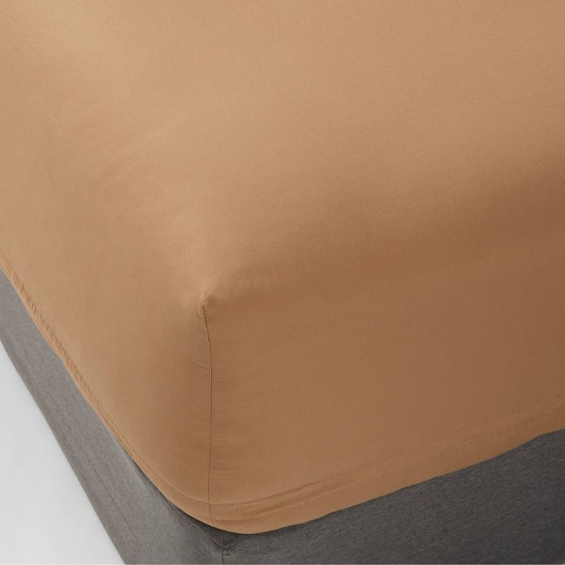 Photo 1 of 300 Thread Count Ultra Soft Fitted Sheet - Threshold  --Size Full-- --Color Brown--