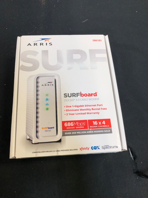 Photo 2 of ARRIS® SURFboard® SB6183 Cable Modem, White