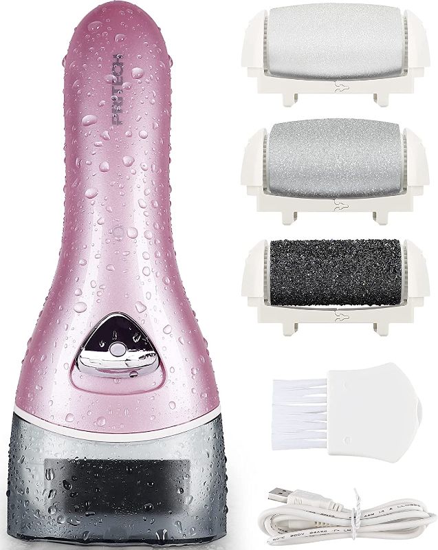 Photo 1 of Electric Feet Callus Removers Rechargeable,Portable Electronic Foot File Pedicure Tools, Electric Callus Remover Kit,Professional Pedi Feet Care Perfect for Dead,Hard Cracked Dry Skin?Pink?