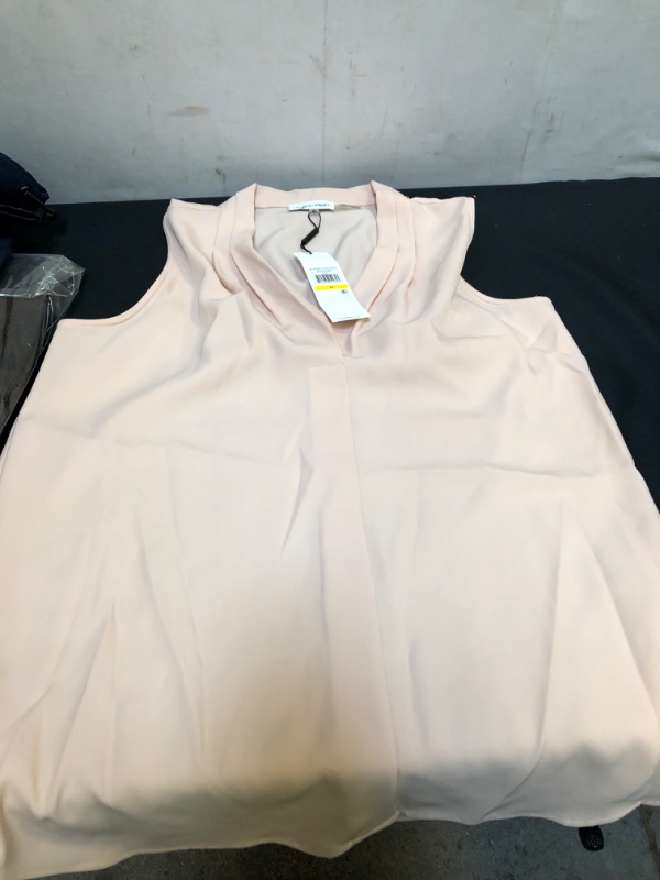 Photo 2 of Calvin Klein Women's Sleeveless Blouse with Inverted Pleat  --Size M--