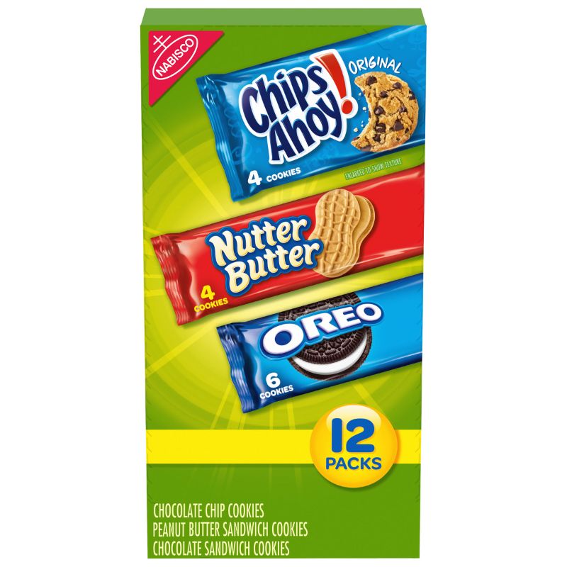 Photo 1 of 4 Packs of Nabisco Variety Pack Cookies, Assorted, 1.75 Oz., 12/Box  --bb 07 30 2022