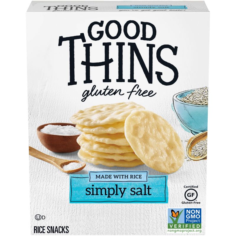 Photo 1 of 4 Boxes of Good Thins Simply Salt Rice Snacks Gluten Free Crackers - 3.5oz  --bb 07 17 2022