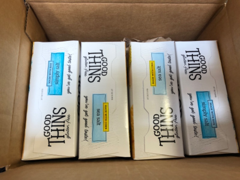 Photo 3 of 4 Boxes of Good Thins Simply Salt Rice Snacks Gluten Free Crackers - 3.5oz  --bb 07 17 2022