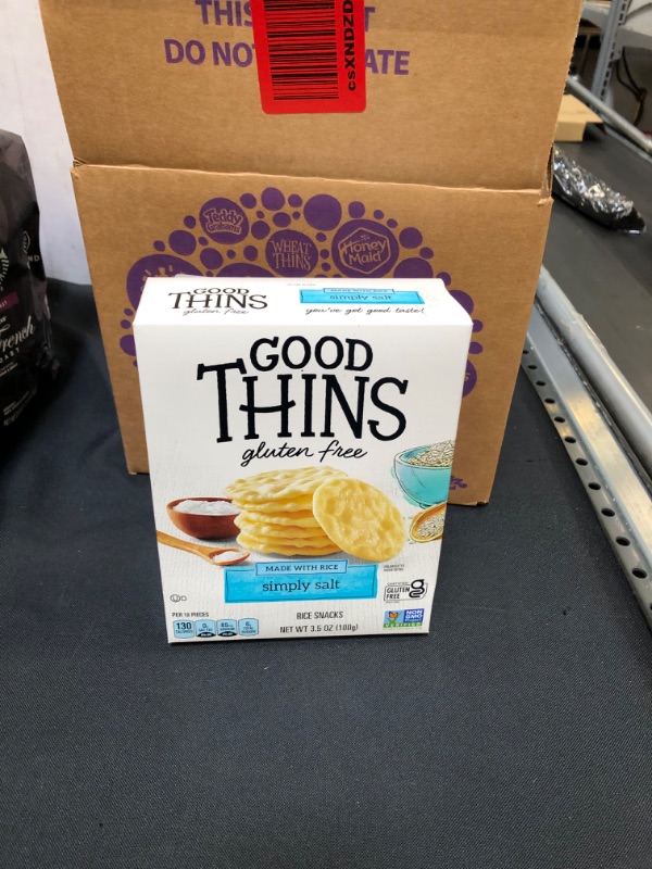 Photo 2 of 4 Boxes of Good Thins Simply Salt Rice Snacks Gluten Free Crackers - 3.5oz  --bb 07 17 2022