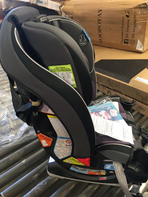 Photo 5 of Graco SlimFit 3 in 1 Car Seat, Slim & Comfy Design Saves Space in Your Back Seat, Annabelle---ITEM IS DIRTY--OPEN BOX---
