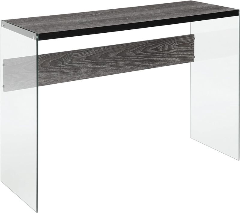 Photo 1 of Convenience Concepts SoHo Console Table/Desk, Weathered Gray
