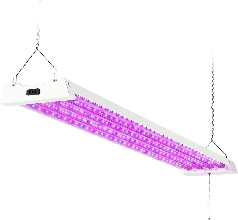 Photo 1 of Sunco Lighting 4FT LED Grow Lights Full Spectrum for Indoor Plants 80W, Integrated Suspended Fixture, Plug in Linkable, for Indoor Greenhouse Year Round Plant Seedling Grow Lamp Super Bright 1 Pack
