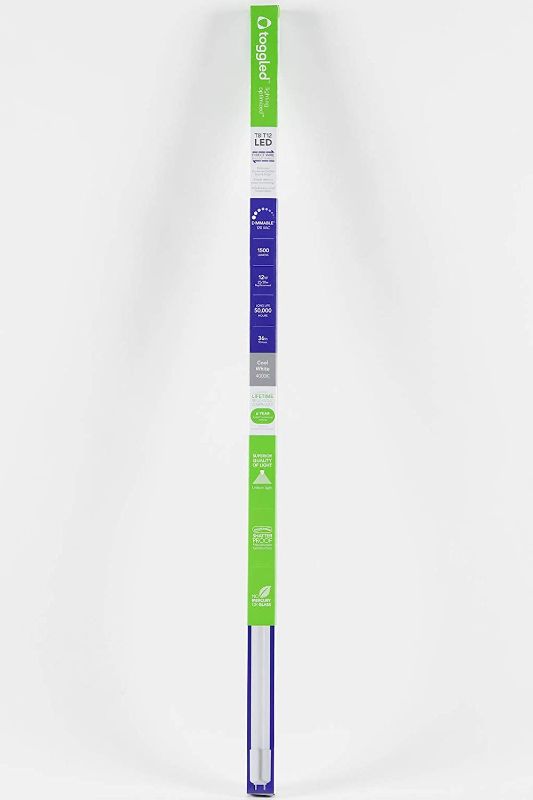 Photo 1 of TOGGLED D312-40321-1 D-Series, 3 ft. (Dimmable) 120 VAC, T8/T12 Direct-Wire LED Tube, 4000K (Cool White), 1 Count (Pack of 1)
