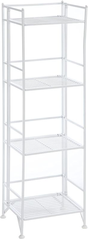 Photo 1 of Convenience Concepts Xtra Storage 4 Tier Folding Metal Shelf, White
