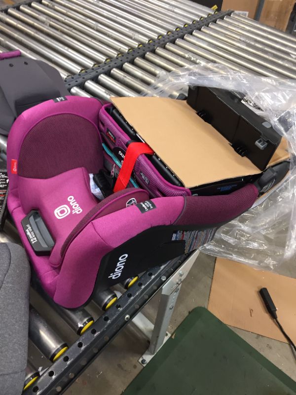 Photo 2 of Diono Radian 3QXT 4-in-1 Rear and Forward Facing Convertible Car Seat, Safe Plus Engineering 4 Stage Infant Protection, 10 Years 1 Car Seat, Slim Fit 3 Across, Purple Plum
