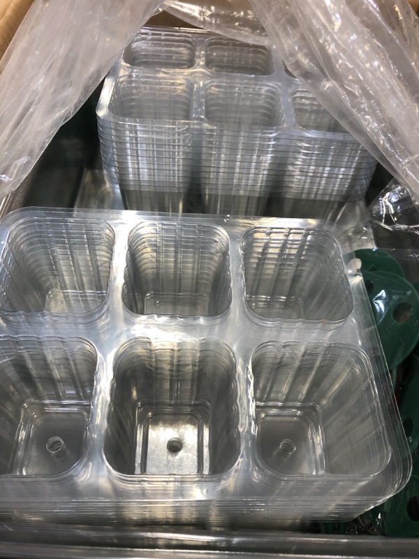 Photo 2 of 6 Packs Seed Starter Tray Kit 24 Cells Seedling Starter Trays Green Seed Starting Trays Seedling