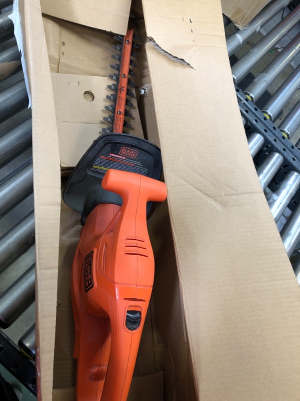 Photo 1 of BLACK+DECKER Electric Hedge Trimmer, 16-Inch (BEHT100)