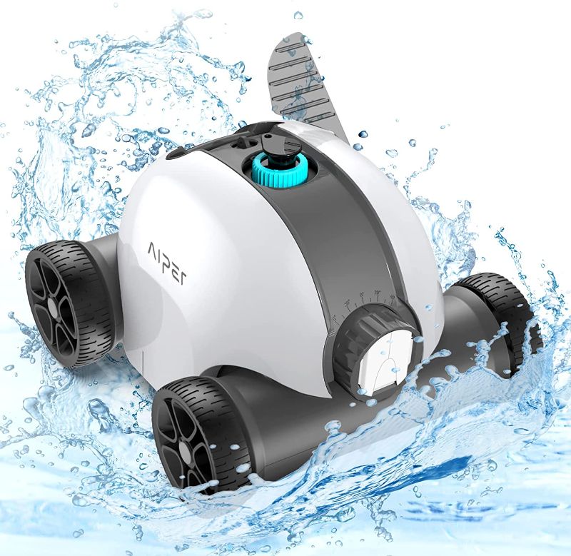 Photo 1 of AIPER Cordless Robotic Pool Cleaner, Pool Vacuum with Upgraded Dual-Drive Motors, Auto-Dock Technology, Up to 90 Mins Cleaning for Above/In-ground Pools with Flat Floor Up to 861 Sq Ft-2022 Upgraded
