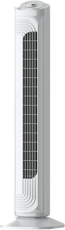 Photo 1 of Airvention Tower Fan FZ09, Ultra Quiet Cooling, Wide Angle Oscillating Air Circulator, Small Footprint Design, 32 inch Middle Tower, Floor Standing Fan, Energy Saving, 3 Speeds, White
