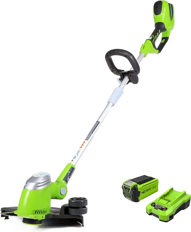 Photo 1 of Greenworks 40V 13" Cordless String Trimmer / Edger, 2.0Ah Battery and Charger Included
