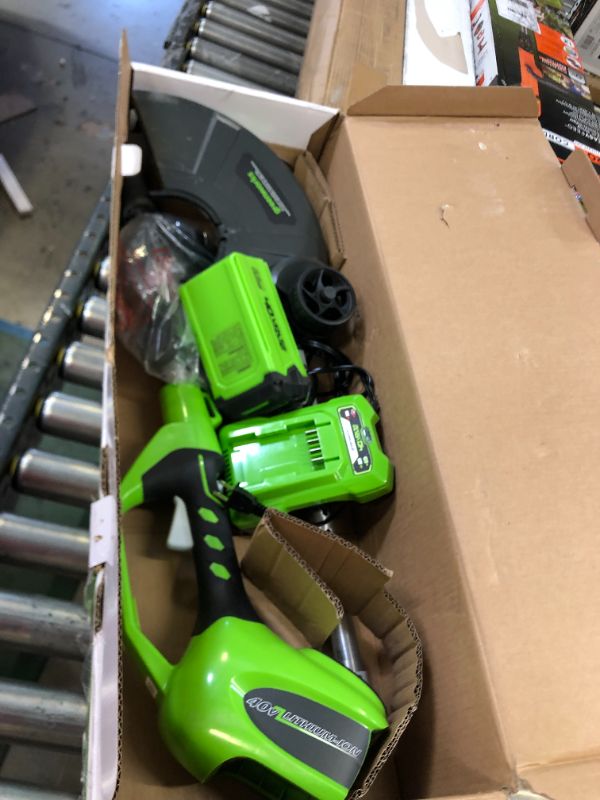 Photo 2 of Greenworks 40V 13" Cordless String Trimmer / Edger, 2.0Ah Battery and Charger Included
