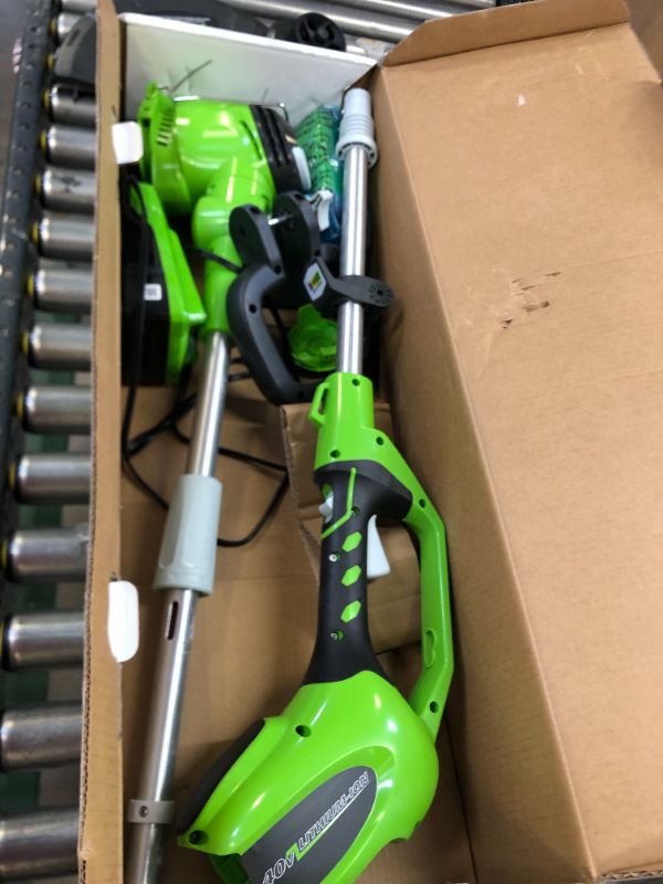 Photo 2 of Greenworks 40V 13" Cordless String Trimmer / Edger, 2.0Ah Battery and Charger Included
