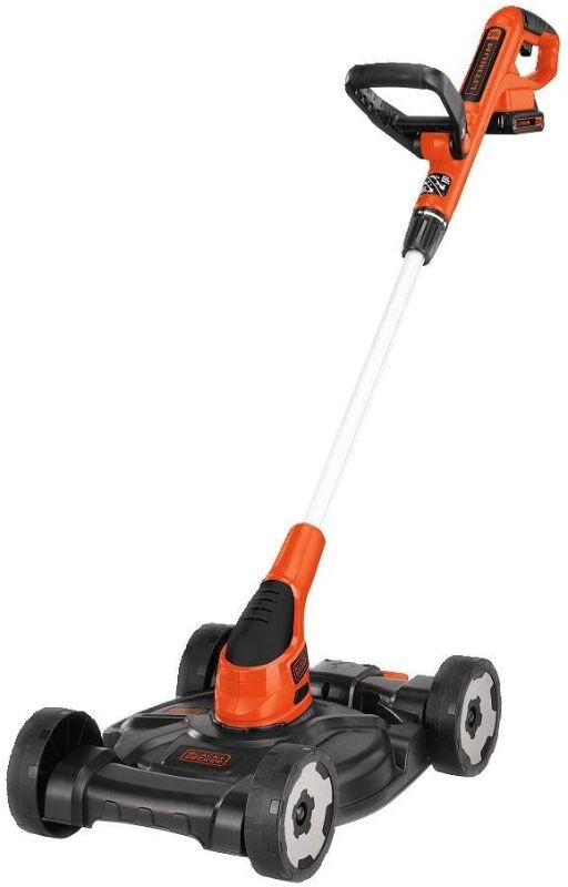 Photo 1 of BLACK+DECKER Cordless Lawn Mower, String Trimmer, Edger, 3-in-1 (MTC220)
