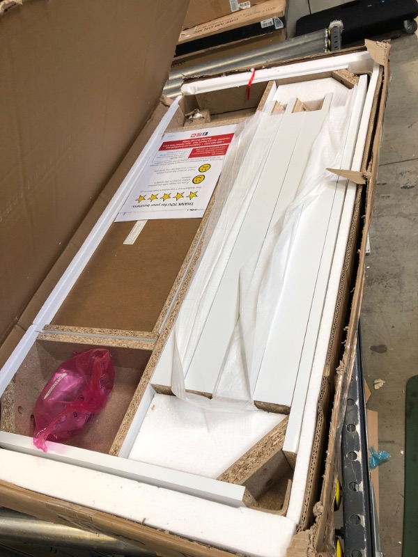 Photo 1 of Ameriwood Home Parsons Desk with Drawer, White