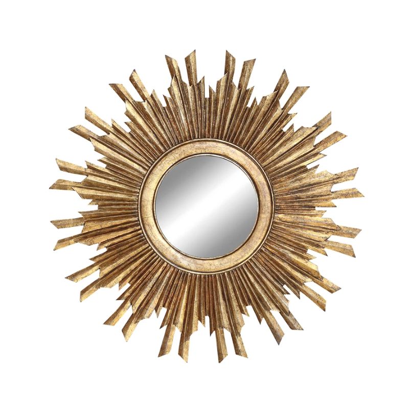 Photo 1 of 35-1/2" RND MDF SUNBURST MIRROR, GOLD FINISH