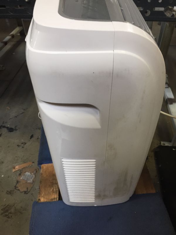 Photo 1 of BLACK+DECKER 10,000 BTU Portable Air Conditioner with Remote Control, White---ITEM IS SCUFFED AND HAS SCRATCHES FROM EXPOSURE AND IS DIRTY---MISSING ACCESSOIRES AND BOX---