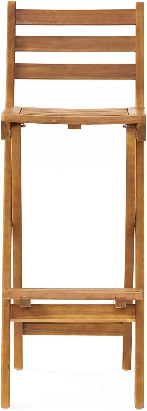 Photo 1 of Atlantic Foldable Outdoor Wood Bar Stool
