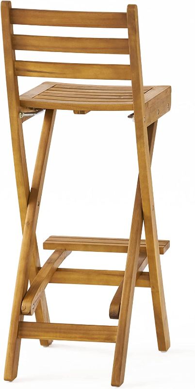 Photo 2 of Atlantic Foldable Outdoor Wood Bar Stool
