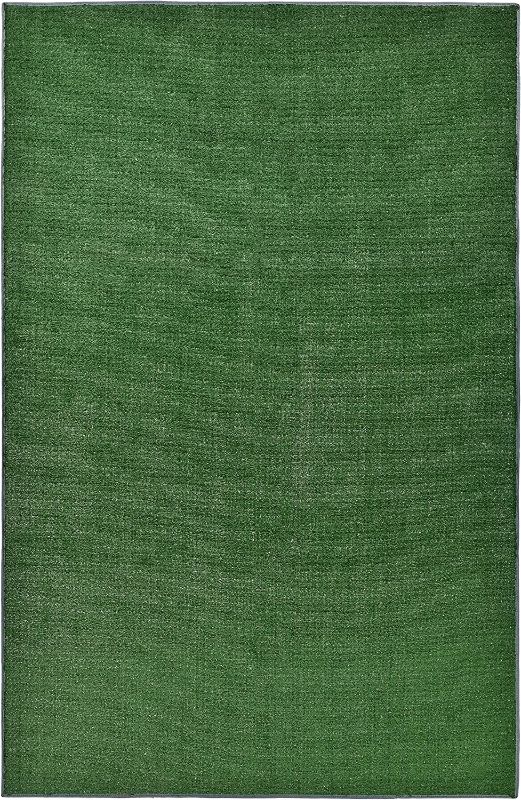 Photo 1 of Garland Rug, Green 4' x 6' Artificial Grass Indoor/Outdoor Area Rug, Rectangle, 4 ft x 6 ft
