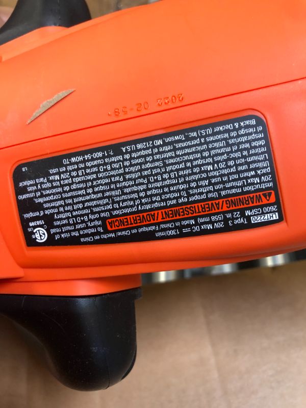 Photo 4 of BLACK+DECKER 20V MAX Cordless Hedge Trimmer with Extra Lithium Battery 2.0 Amp Hour (LHT2220 & LBXR2020-OPE)
