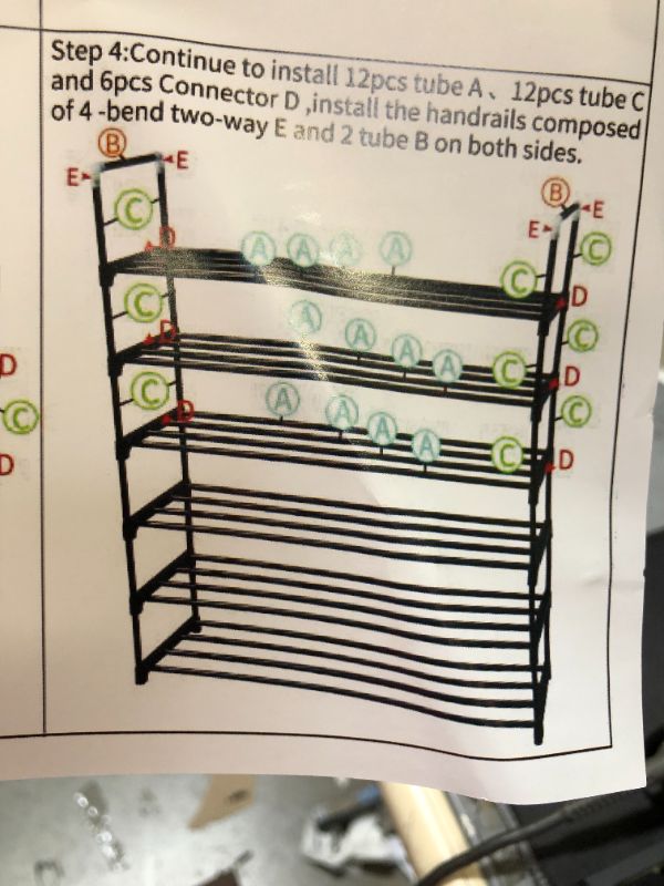 Photo 1 of 6 tier shoe rack 