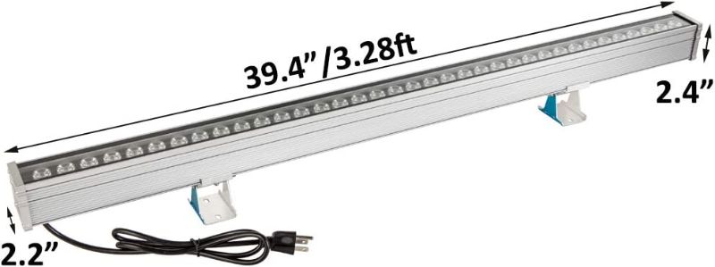 Photo 1 of RSN LED Wall Washer Light,108W RGB Color Changing with RF Remote Controller,3.28ft/39.4inches Length, LED RGB Strip Light for Decorating Indoor and Outdoor
