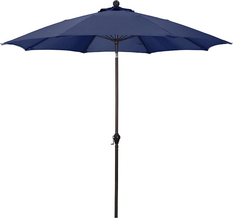 Photo 1 of Astella ALUS906117-P04 Alus Series 9 ft. Economy Market Umbrella – Navy Blue/Bronze
