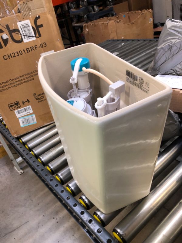 Photo 7 of FOR PARTS ONLY! American Standard H2Option White 1.28-GPF Dual-Flush High Efficiency Toilet Tank !!back part only missing the toilet bowl!! 