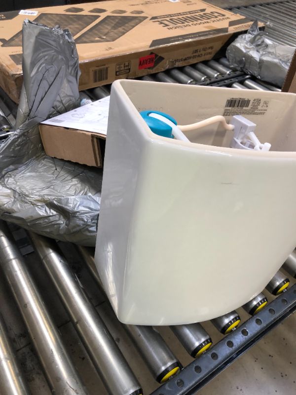 Photo 8 of FOR PARTS ONLY! American Standard H2Option White 1.28-GPF Dual-Flush High Efficiency Toilet Tank !!back part only missing the toilet bowl!! 