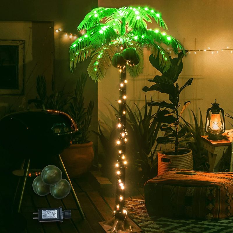 Photo 1 of 2 5'5" light up palm trees fake