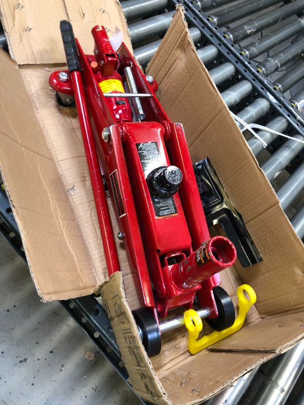 Photo 5 of BIG RED T83006 Torin Hydraulic Trolley Service/Floor Jack with Extra Saddle (Fits: SUVs and Extended Height Trucks): 3 Ton (6,000 lb) Capacity, Red
