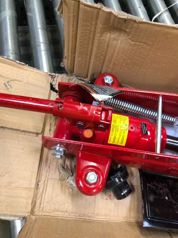 Photo 8 of BIG RED T83006 Torin Hydraulic Trolley Service/Floor Jack with Extra Saddle (Fits: SUVs and Extended Height Trucks): 3 Ton (6,000 lb) Capacity, Red
