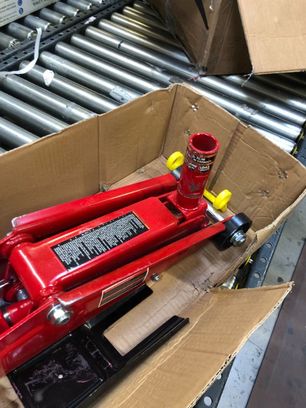 Photo 1 of BIG RED T83006 Torin Hydraulic Trolley Service/Floor Jack with Extra Saddle (Fits: SUVs and Extended Height Trucks): 3 Ton (6,000 lb) Capacity, Red
