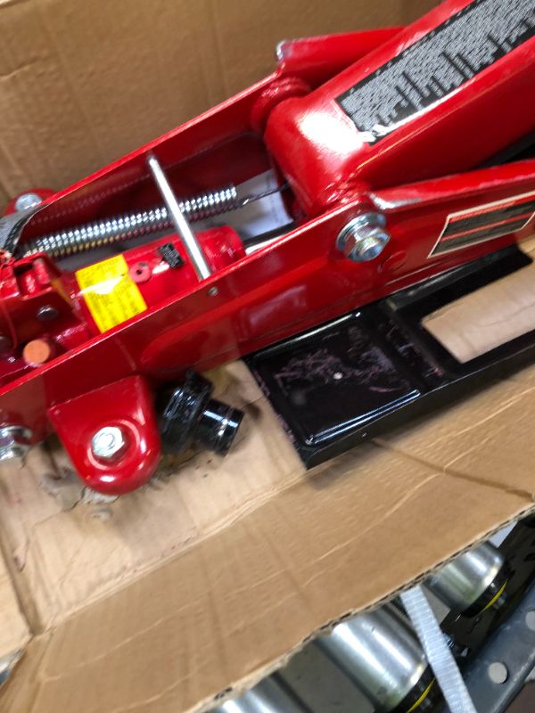 Photo 9 of BIG RED T83006 Torin Hydraulic Trolley Service/Floor Jack with Extra Saddle (Fits: SUVs and Extended Height Trucks): 3 Ton (6,000 lb) Capacity, Red
